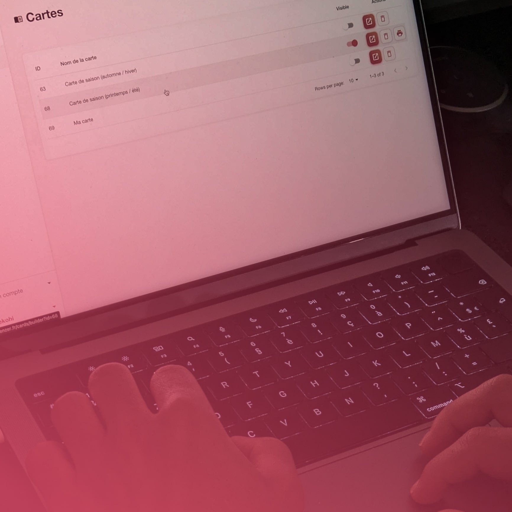 Présentation d'une carte créée avec ZENZER